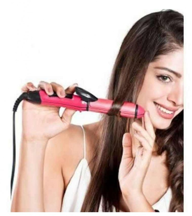 2 In 1 Hair Straighter & Curier